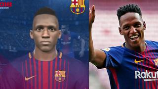 PES 2018 y FC Barcelona presentaron así a Yerry Mina pero los hinchas casi no lo reconocen