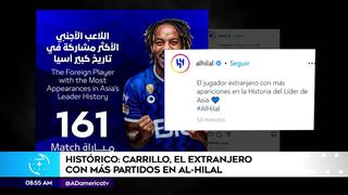 Histórico: André Carrillo recibió el reconocimiento al jugador con más partidos en Al-Hilal