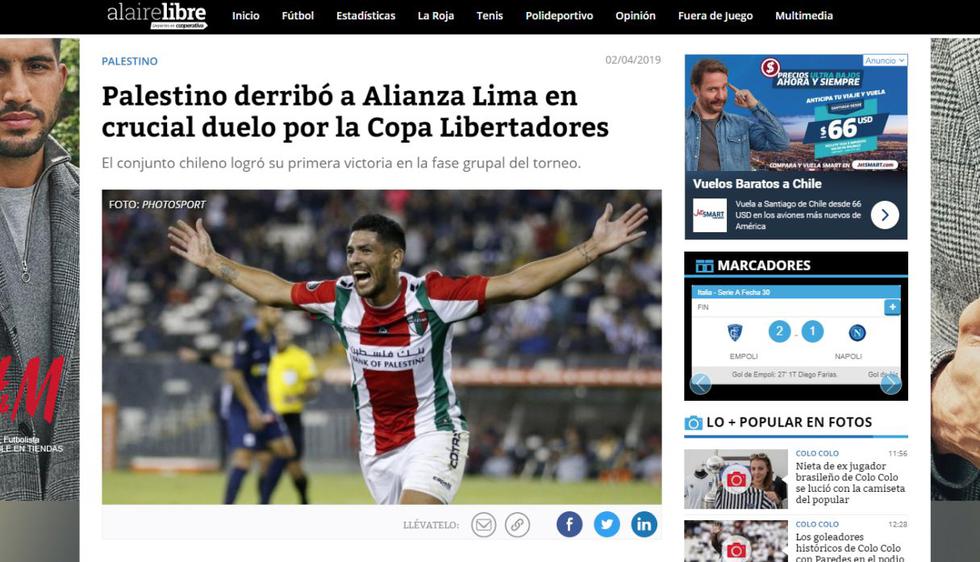 Alianza Lima vs. Palestino |
