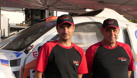 Philippe Boutron, a la derecha, salió herido de una explosión a días del Rally Dakar. (Foto: Sodicars)