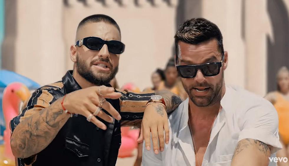 Maluma y Ricky Martin estrenaron el colorido videoclip de su colaboración “No se me quita”. (Foto: Captura de video)