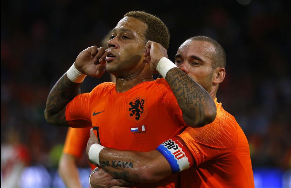 Perú cayó 2-1 frente a Holanda en partido amistoso de despedida de Sneijder (Foto: AP)