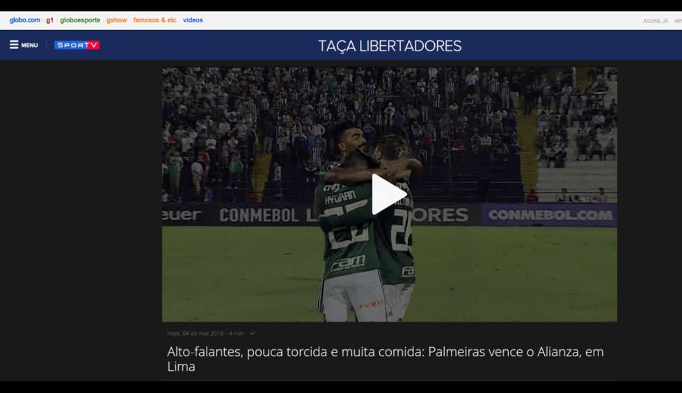 Alianza Lima perdió 3-1 ante Palmeiras y quedó eliminado de la Copa Libertadores. (Captura)