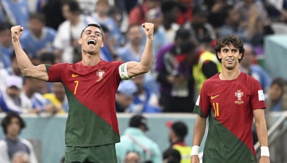 Portugal derrotó a Uruguay con un 2 a 0 que lo acerca a la siguiente fase (Foto: AFP)