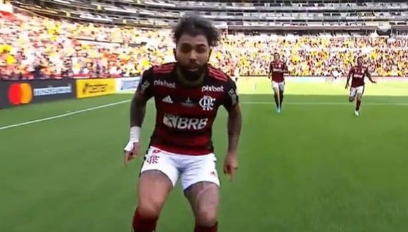 Gol de 'Gabigol' para el 1-0 de Flamengo vs. Paranaense en la final de Copa Libertadores. (Foto: Captura de ESPN)