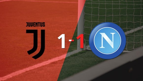 Juventus y Napoli se repartieron los puntos en un 1 a 1