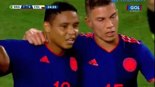 ¡Apareció Luis Muriel! La terrible falta de Alex Sandro y el gol de Colombia para el 1-1 ante Brasil