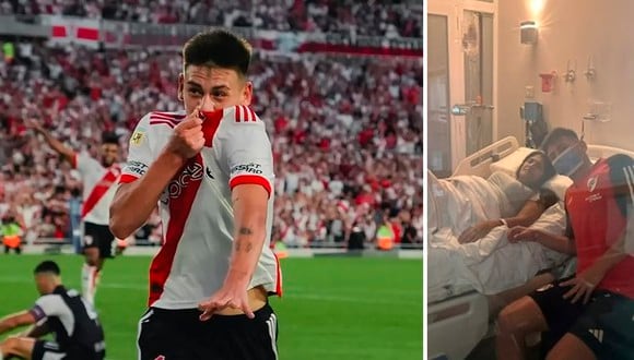 Primer gol y lágrimas de amor: Echeverri en un conmovedor homenaje a su madre en el hospital. (Foto: River)