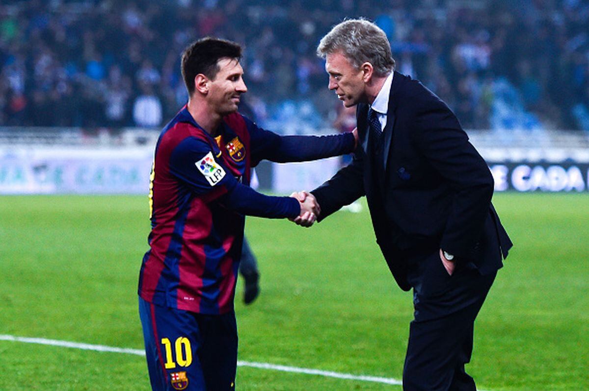 Moyes enfrentó a Leo Messi como DT de la Real Sociedad. (Getty)