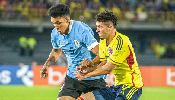Colombia y Uruguay se enfrentaron por el Sudamericano Sub 20 (Foto: @Uruguay).