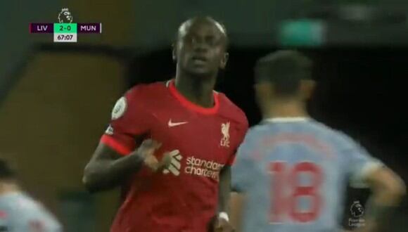 Sadio Mané anotó el 3-0 de Liverpool vs. Manchester United. (Foto: Premier League)