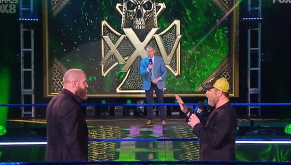 Triple H, Shawn Michaels y Vince McMahon protagonizaron el segmento estelar de SmackDown. (Foto: WWE)