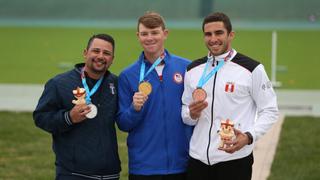 Nicolás Pacheco se alzó en el podio con la medalla de bronce en Tiro Skeet [FOTOS y VIDEO]