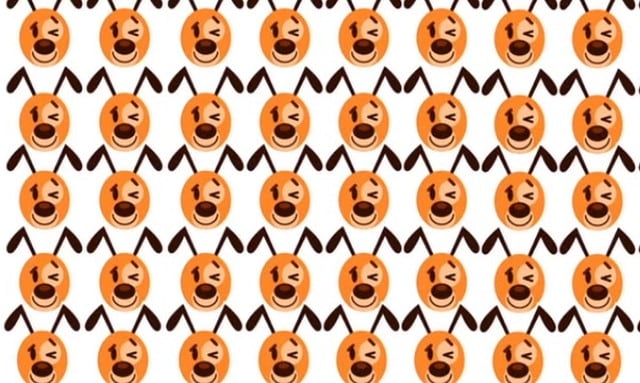 Desafío visual: ¿puedes hallar el emoji de perro diferente al resto en la imagen? (Foto: Facebook/Captura)