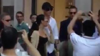 Es furor en Italia: Cristiano Ronaldo salió de compras con Georgina Rodríguez y pasó lo impensado [VIDEO]