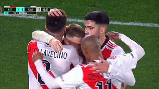 Un cazador: gol de Lucas Beltrán para el 1-0 de River vs. Gimnasia por la Liga Profesional [VIDEO]