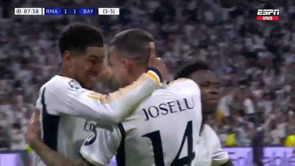 Gol de Joselu para el 1-1 del Real Madrid vs. Bayern Múnich por Champions League. (Video: ESPN)