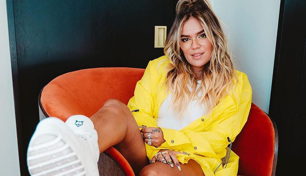 Karol G y su peculiar atuendo que usaría en los Premios MTV MIAW. (Foto: @karolg)