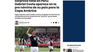 Gabriel Costa a la Selección: así reaccionó la prensa de Chile tras la convocatoria del volante de Colo Colo [FOTOS]