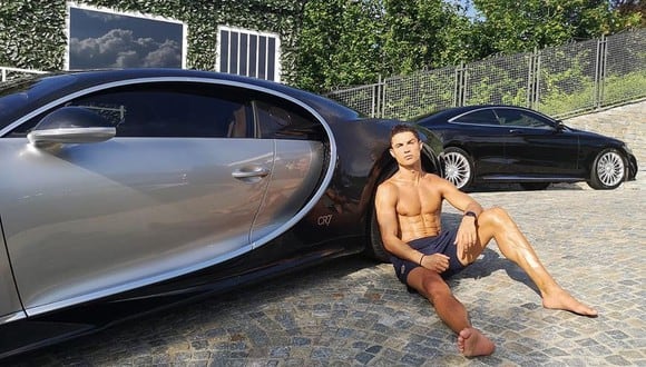 Cristiano Ronaldo se lució posando al lado de un lujoso auto. (Foto: Instagram)