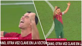De la alegría al enojo: la reacción de Cristiano al ver que no le dieron un gol