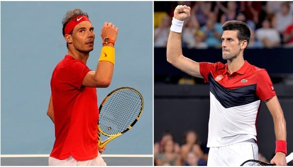 Rafael Nadal y Novak Djokovic están en el primer y segundo puesto del ranking ATP, respectivamente. (Getty Images)