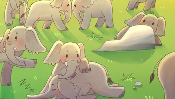En esta imagen se puede apreciar a varios elefantes en un área verde. (Foto: genial.guru)