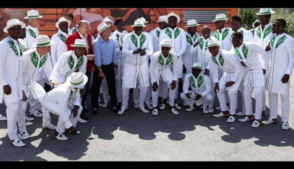 El llamativo atuendo de Nigeria en la Copa del Mundo (Foto: Agencias).