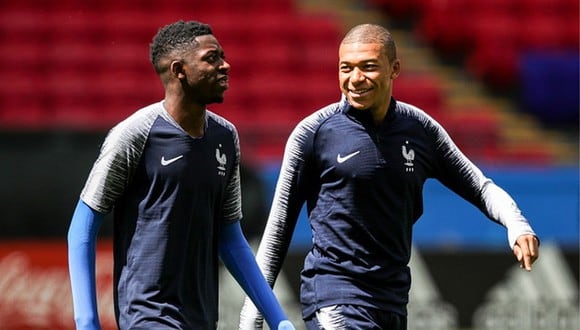 Dembélé y Mbappé fueron campeones del mundo con Francia en Rusia 2018. (Getty)