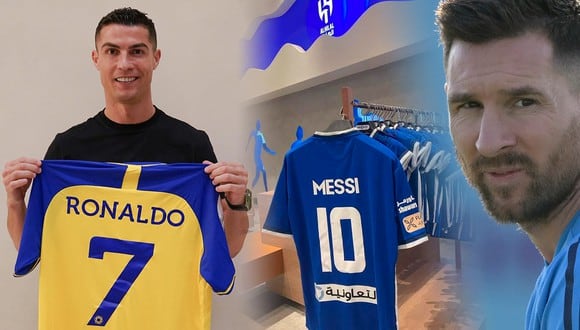 Aparece camiseta de Lionel Messi en tienda oficial del Al-Hilal (Foto: composición Depor/AFP).
