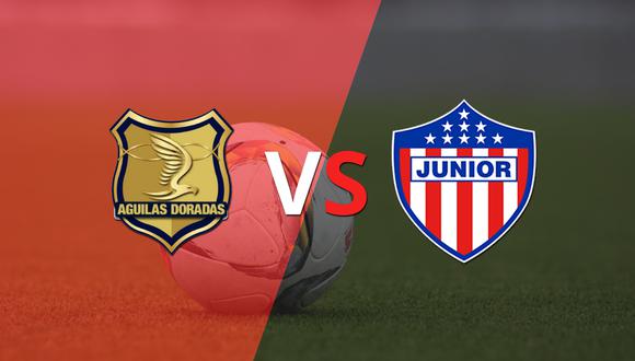 Termina el primer tiempo con una victoria para Águilas Doradas Rionegro vs Junior por 1-0