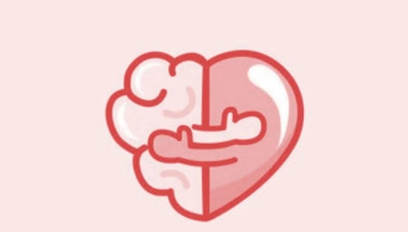TEST VISUAL | En esta imagen, cuyo fondo es de color rosado, se aprecia el dibujo de un corazón y el de un cerebro. (Foto: MDZ Online)