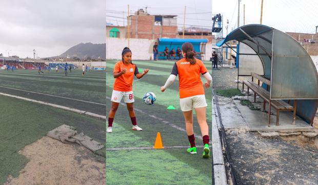 Universitario y Mannucci jugaron por los play-offs de la Liga Femenina en un estadio de pésimas condiciones. (Depor)