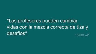 Mira las frases más creativas para felicitar por WhatsApp por el Día del Maestro