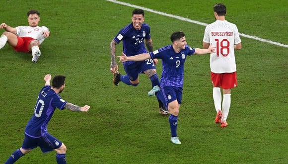 Argentina vs. Polonia en partido por el Mundial Qatar 2022. (Foto: EFE)