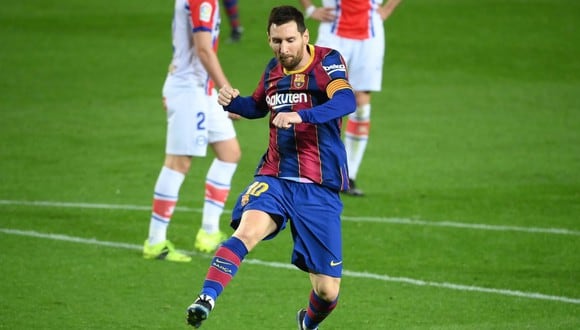 Lionel Messi anotó un doblete y fue la gran figura de la cancha. (Foto: Agencias)