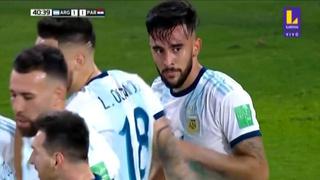 A la ‘paraguaya’: Nicolás González anotó de cabeza el empate entre Argentina vs. Paraguay por Eliminatorias [VIDEO]