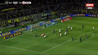 Se salvó la 'U': Aldo Corzo evitó el gol de Boca Juniors con una providencial intervención [VIDEO]