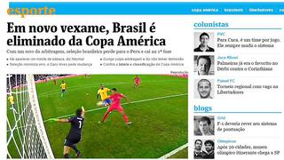 Así informaron medios de Brasil la eliminación en Copa América Centenario