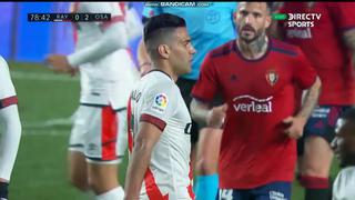 Quiso engañar a todos: Falcao y su ‘no gol’ con la mano en Rayo Vallecano vs. Osasuna [VIDEO]