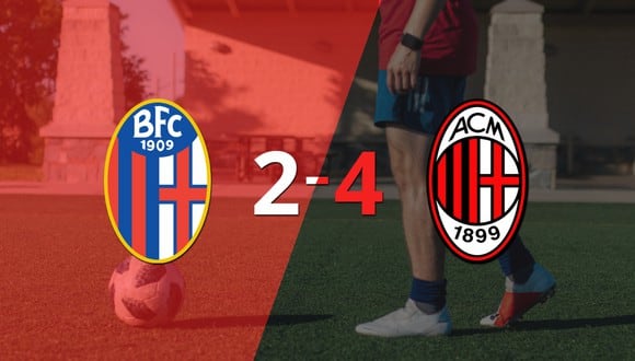 De visitante, Milan goleó a Bologna con un contundente 4 a 2