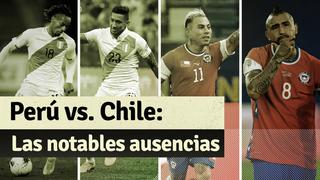 Perú vs. Chile: los futbolistas que se perderán el partido de hoy por las Eliminatorias Qatar 2022