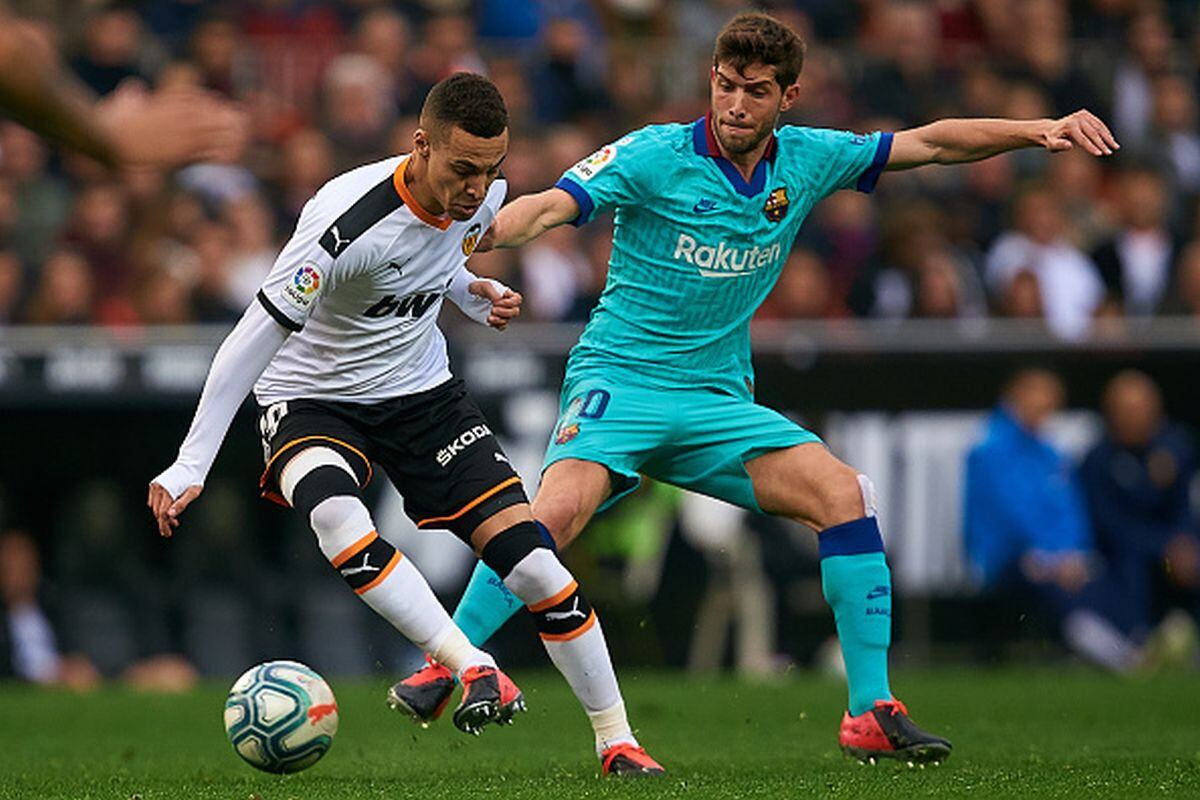 Moreno jugó poco más de media hora en la victoria del Valencia sobre Barcelona por LaLiga. (Getty)