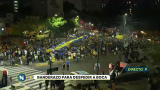 Apoyo hasta el final: el impresionante banderazo de hinchas de Boca Juniors al equipo [VIDEO]