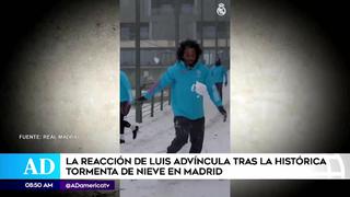 Así reaccionó Luis Advíncula al ver nieve en la ciudad de Madrid