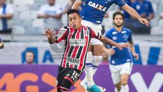 Solo duró un tiempo: Christian Cueva fue cambiado en la segunda mitad y preocupa en Sao Paulo