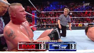 ¡Empató la serie! Brock Lesnar venció a AJ Styles en lucha de campeones por Survivor Series 2017