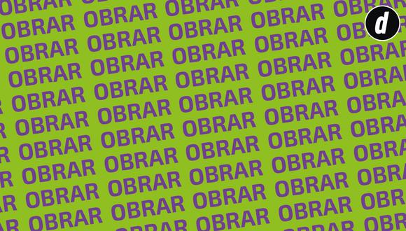 ¿Crees poder encontrar en 5 segundos la palabra ‘OBRAR’? Miles fallaron en el intento. (Foto: Diario Depor)