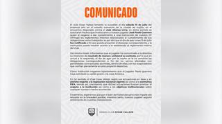 César Vallejo se pronuncia sobre lo sucedido con Paolo Guerrero