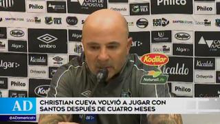 Jorge Sampaoli se refirió al regreso de Christian Cueva en Santos